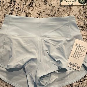 powder blue lululemon speed up HR short 2.5”
